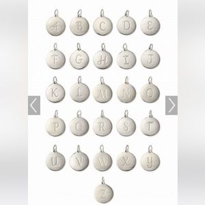 Stella & Dot Sterling Silver Initial Charms (2011-2012)